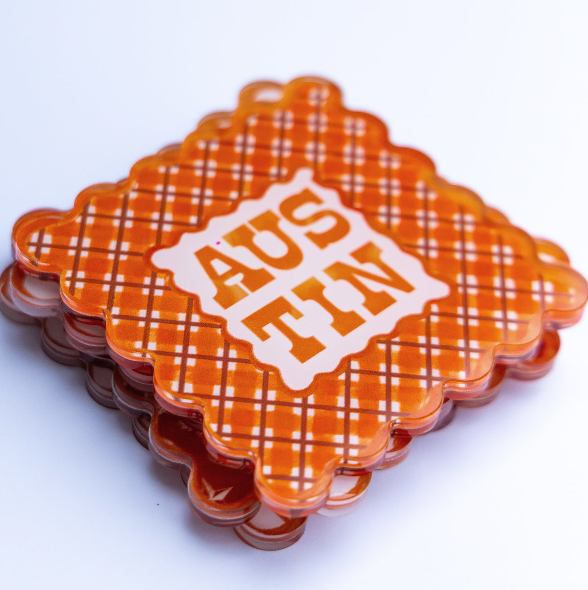Austin Scalloped Acrylic Coasters (Set of 4)