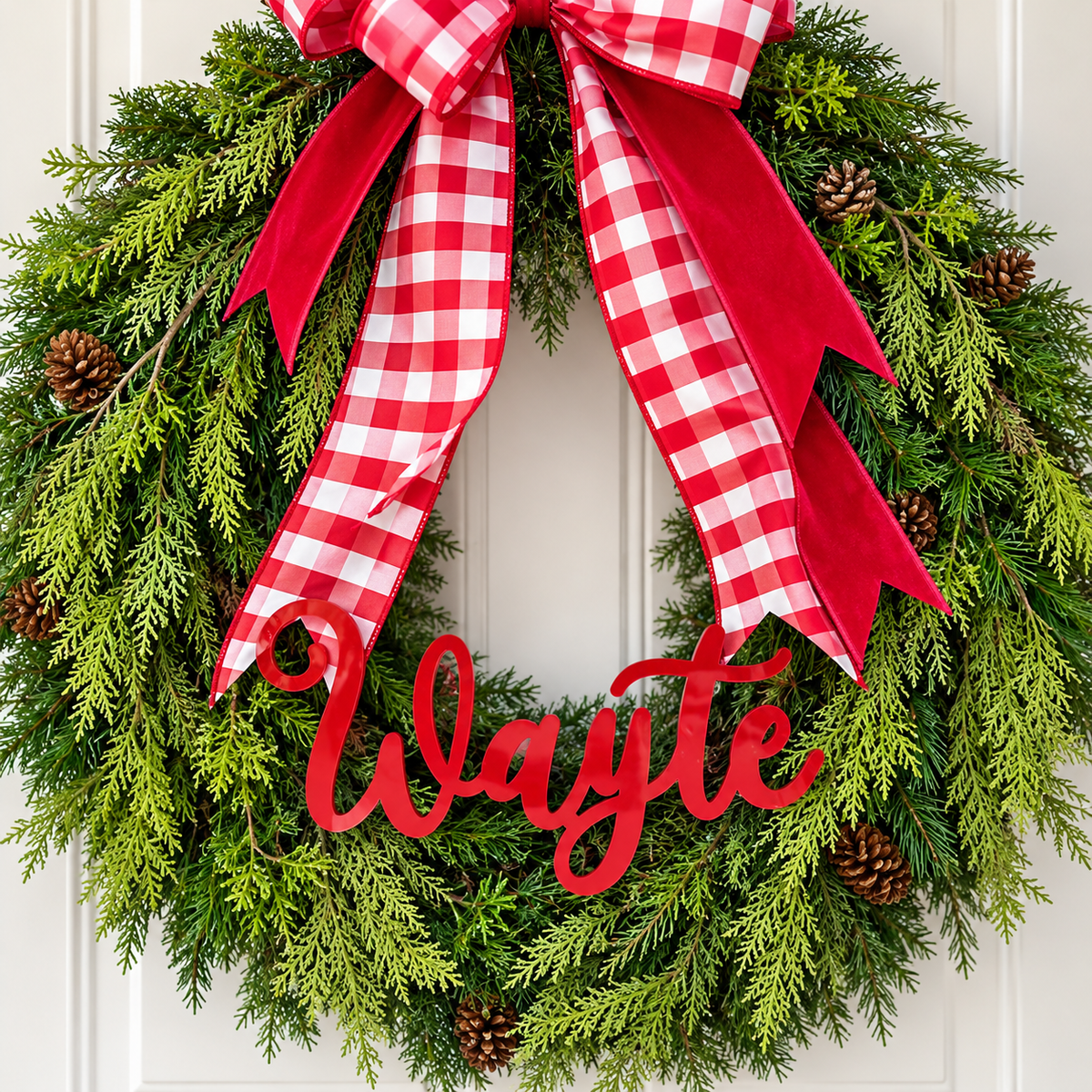 Acrylic Wreath Name