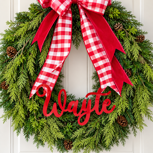 Acrylic Wreath Name
