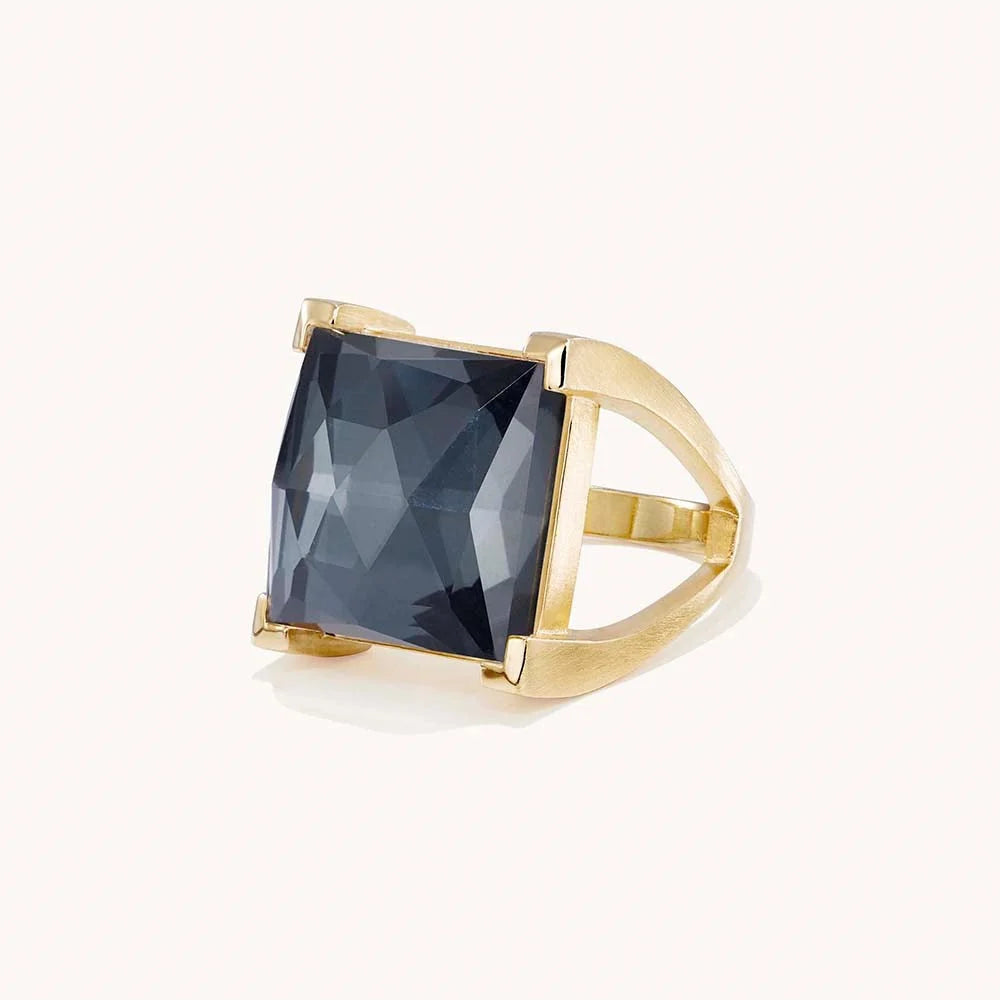 Plaza Ring - Iridescent Hematite
