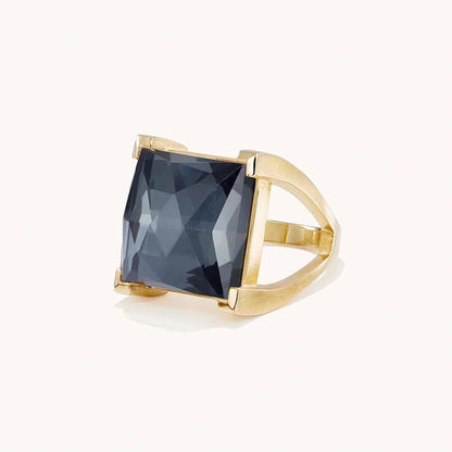 Plaza Ring - Iridescent Hematite