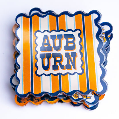 Auburn Scalloped Acrylic Coasters (Set of 4)