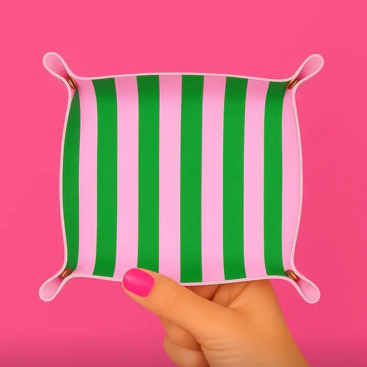 Personalized Stripe Snap Tray
