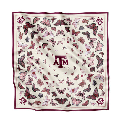 Texas A&M Butterfly Square Silk Scarf
