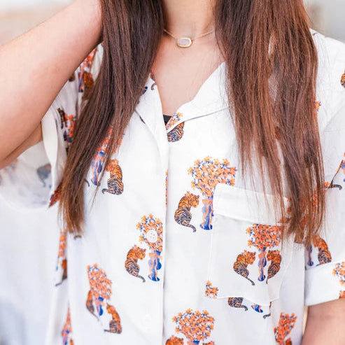 Auburn Gameday Heirloom Pajama Shorts Set