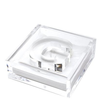 Acrylic Initial Cocktail Napkin Holder