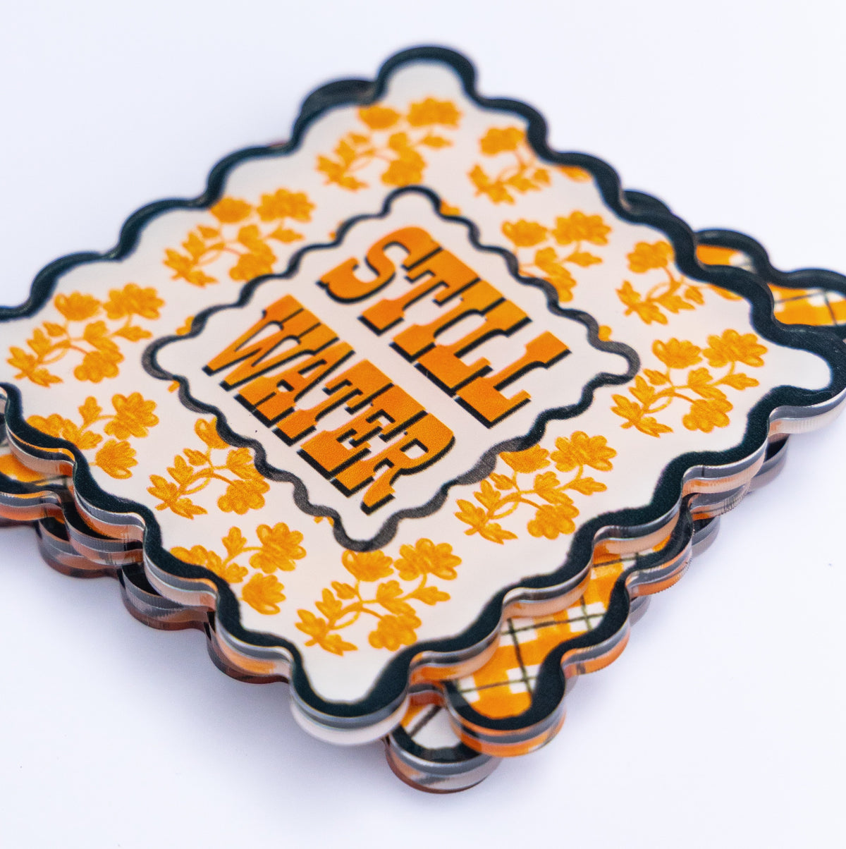 Stillwater Scalloped Acrylic Coasters (Set of 4)