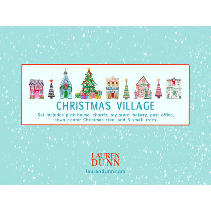 Mini Acrylic Christmas Village Set