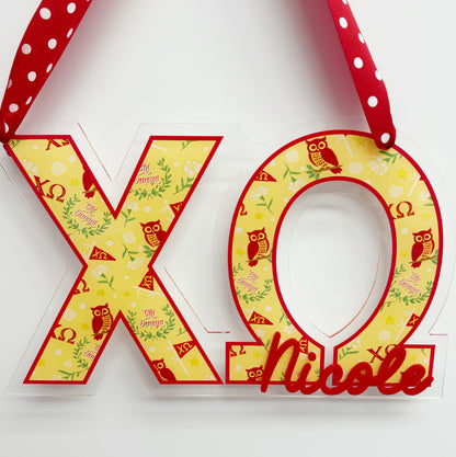 Acrylic Sorority Door Hanger