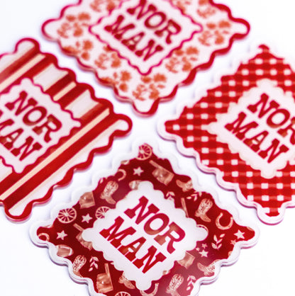 Norman Scalloped Acrylic Coasters (Set of 4)