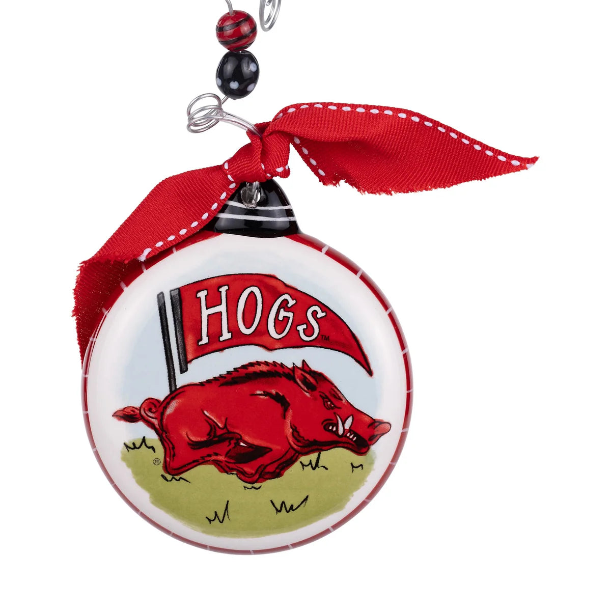 Arkansas Razorbacks Mascot Puff Ornament
