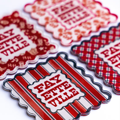 Fayetteville Scalloped Acrylic Coasters (Set of 4)