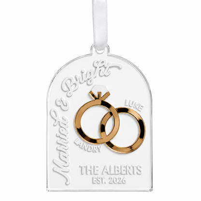 Married & Bright Wedding Ornament