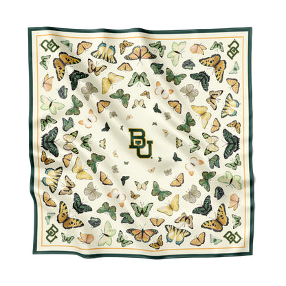 Baylor Butterfly Square Silk Scarf