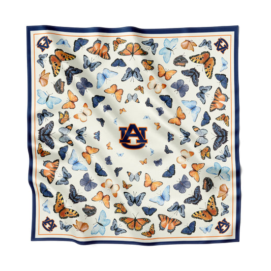 Auburn Butterfly Square Silk Scarf