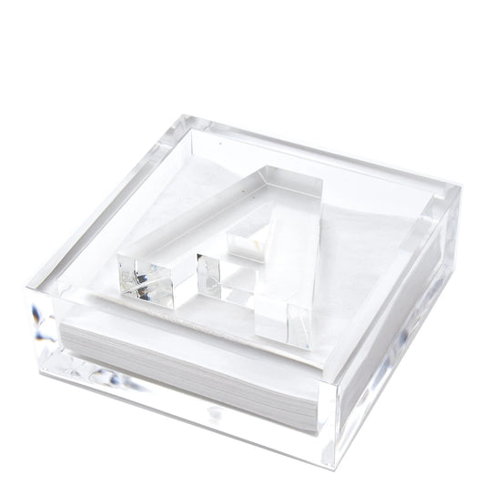 Acrylic Initial Cocktail Napkin Holder