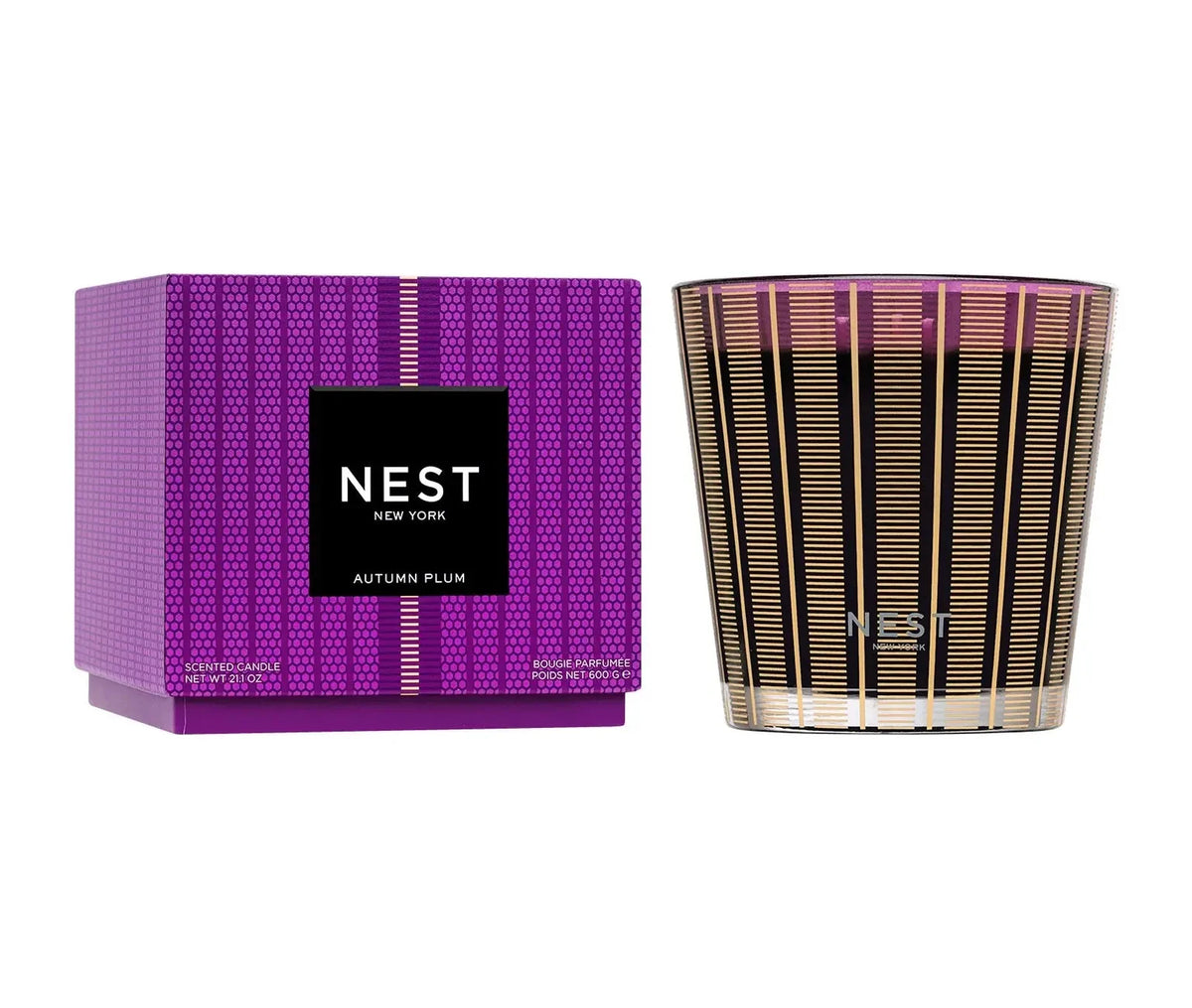 Nest 3-Wick Autumn Plum Candle