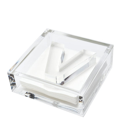 Acrylic Initial Cocktail Napkin Holder