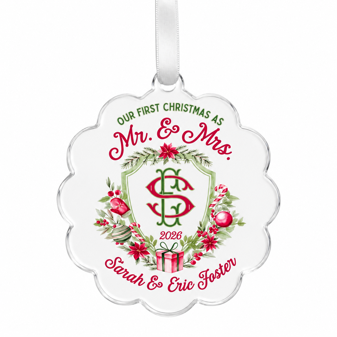 Our First Christmas as Mr. & Mrs. Ornament