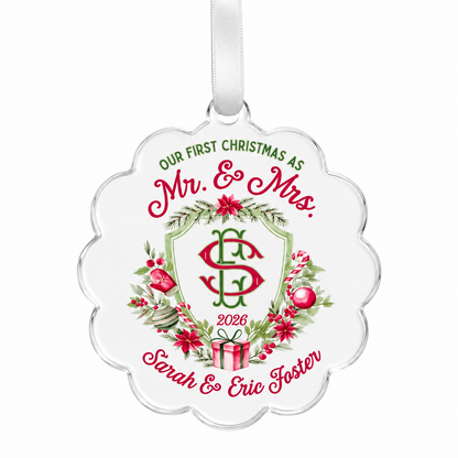 Our First Christmas as Mr. & Mrs. Ornament