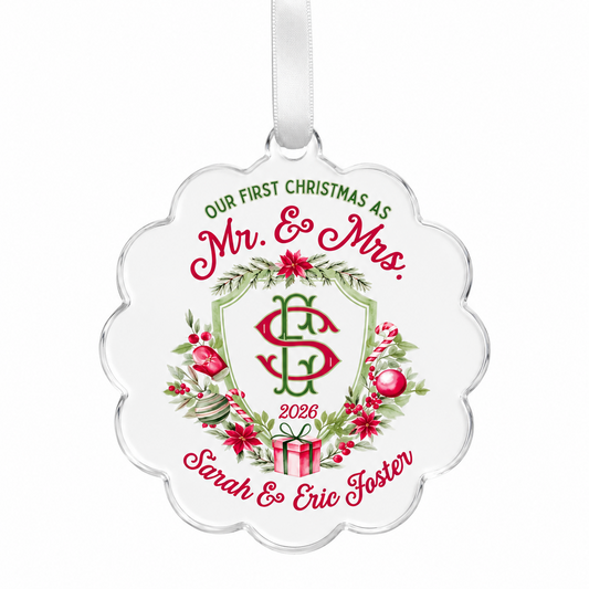 Our First Christmas as Mr. & Mrs. Ornament