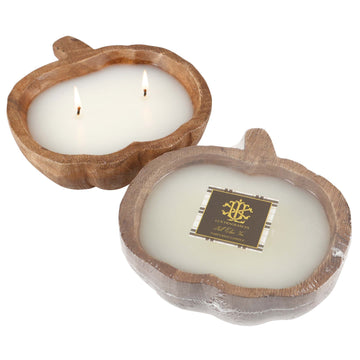 Fall Chai Tea 2 Wick Pumpkin Bowl Candle