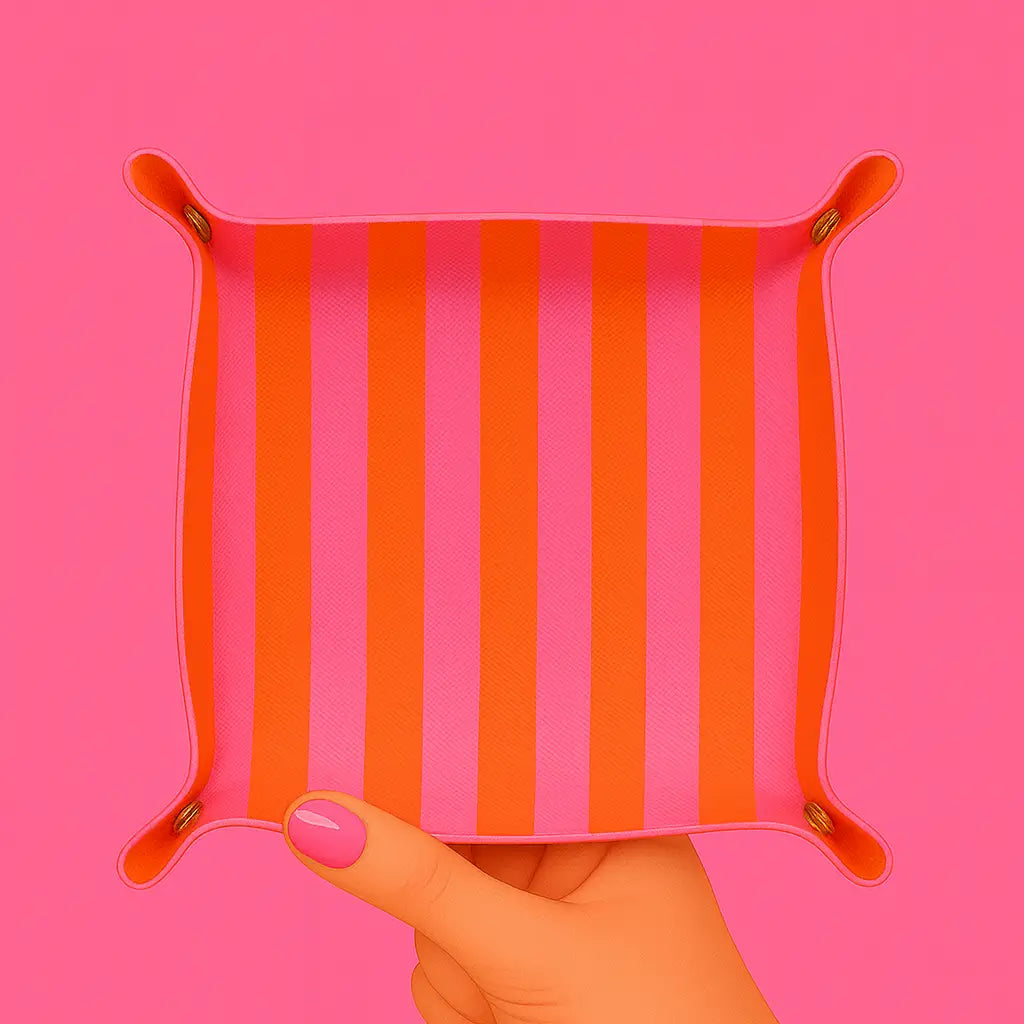Personalized Stripe Snap Tray