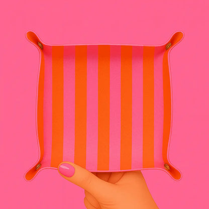 Personalized Stripe Snap Tray