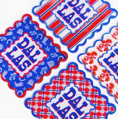 Dallas Scalloped Acrylic Coasters (Set of 4)