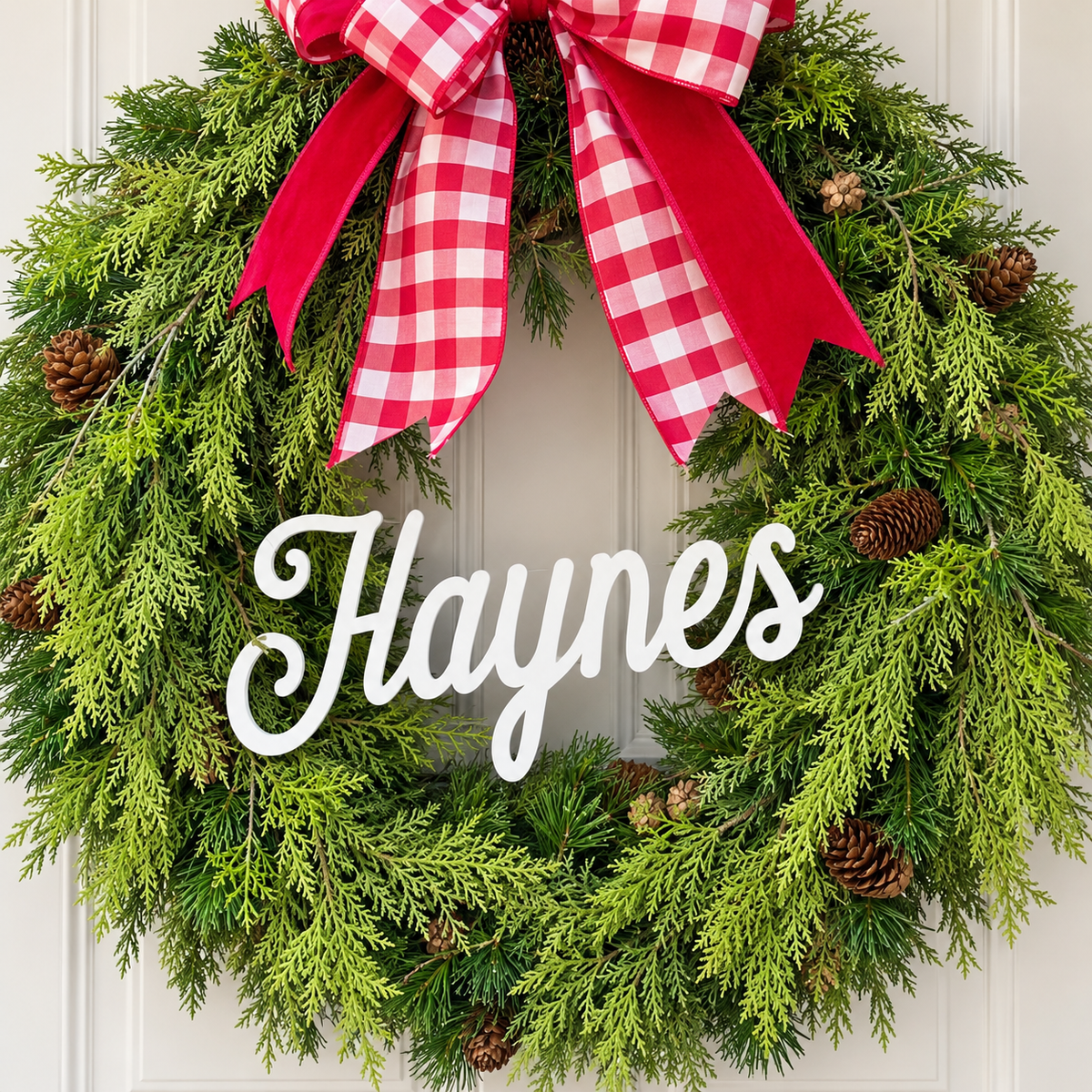Acrylic Wreath Name