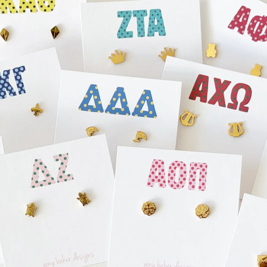 Sorority Stud Earrings