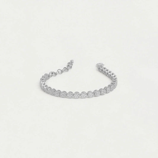 Mirabeau Pave Tennis Bracelet - Silver