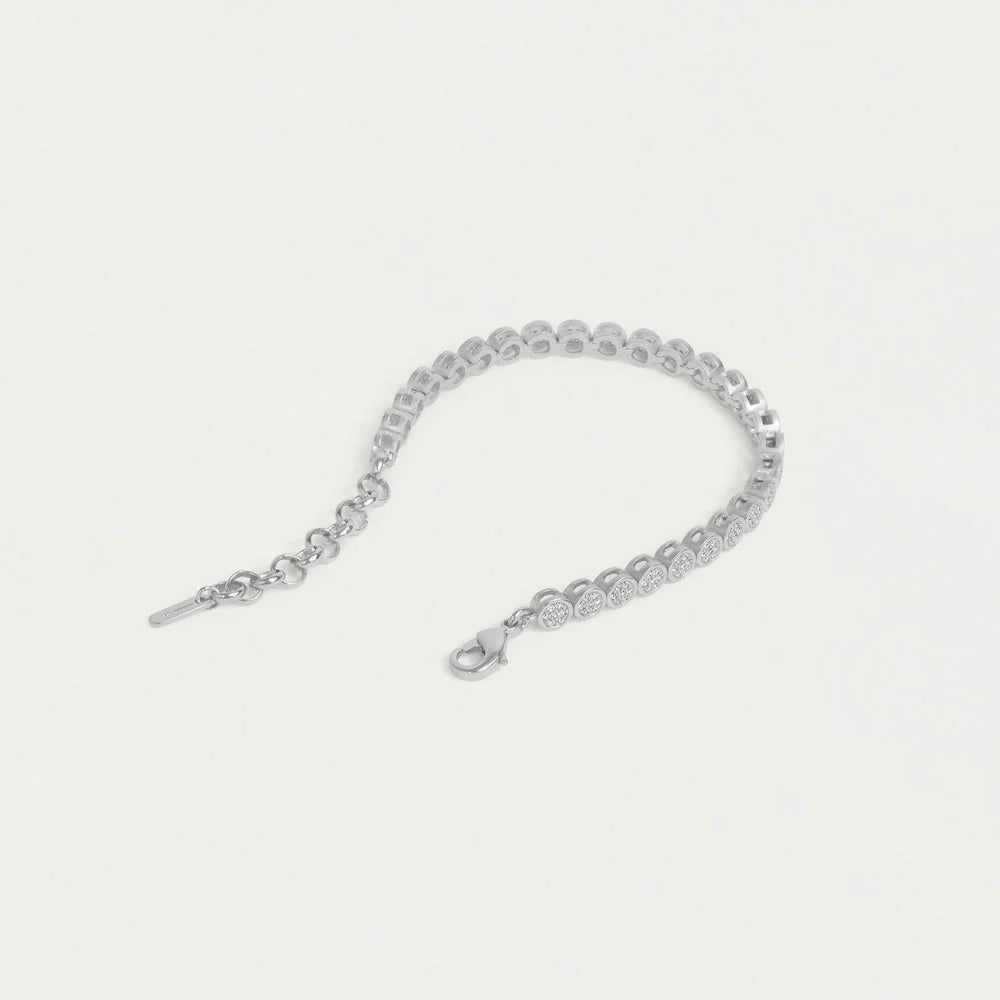 Mirabeau Pave Tennis Bracelet - Silver