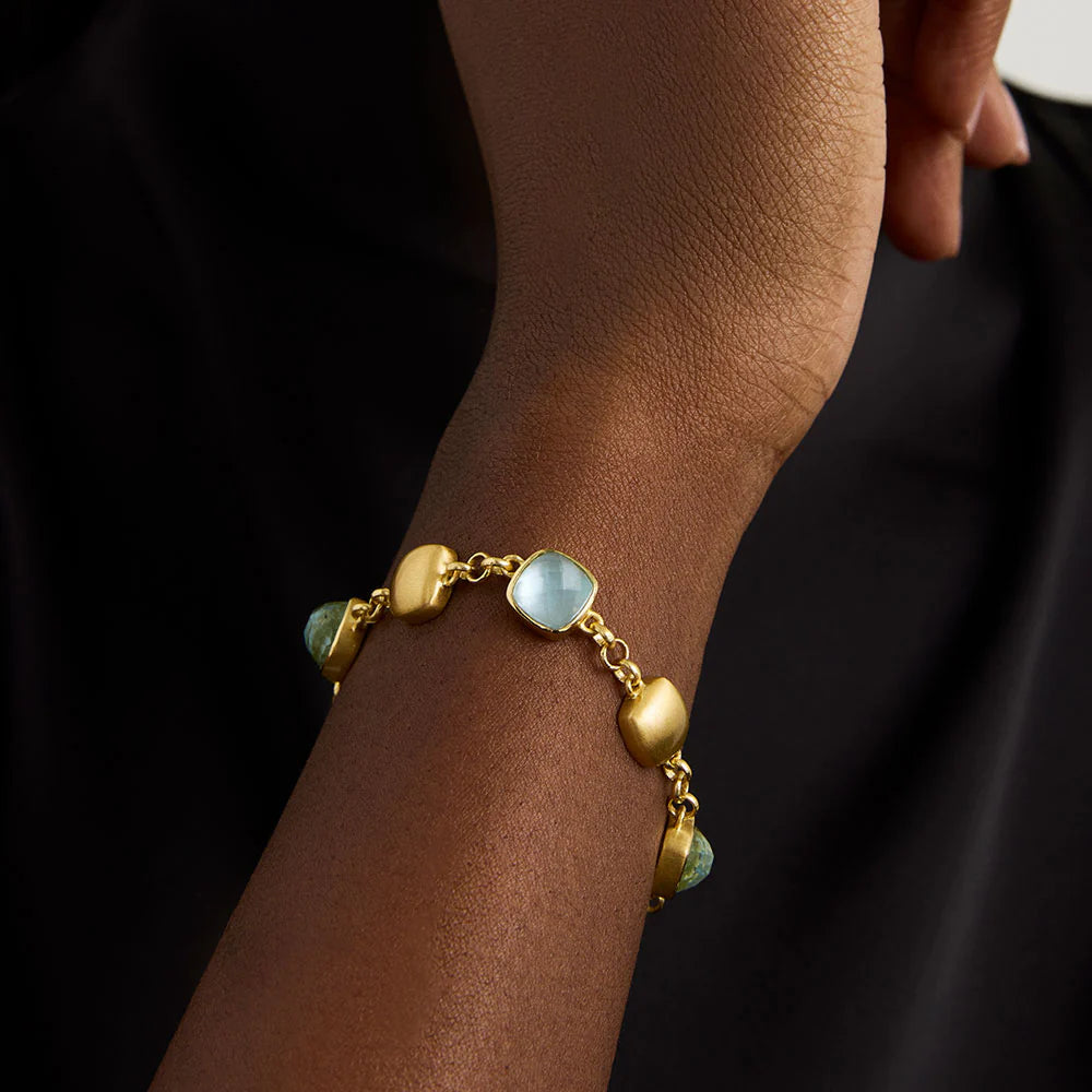 Monterey Chain Bracelet - Iridescent Sky Blue