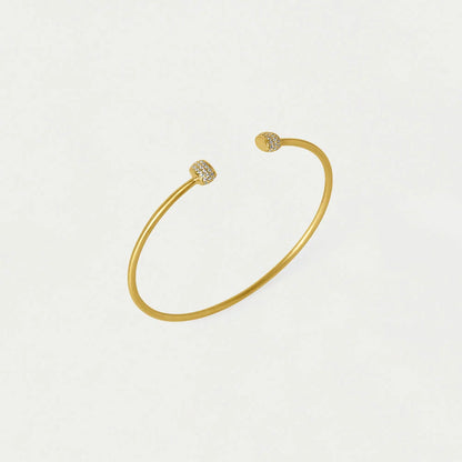 Juliette Pave Twist Bangle - Gold