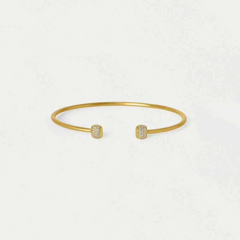 Juliette Pave Twist Bangle - Gold