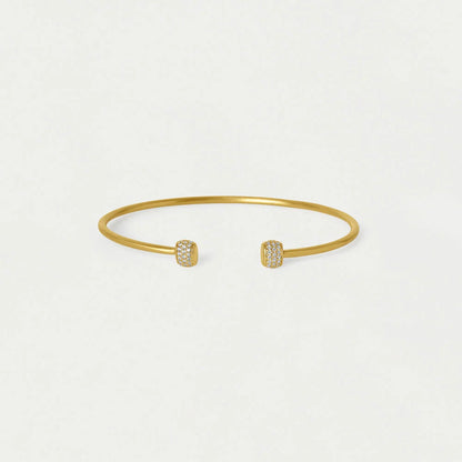 Juliette Pave Twist Bangle - Gold
