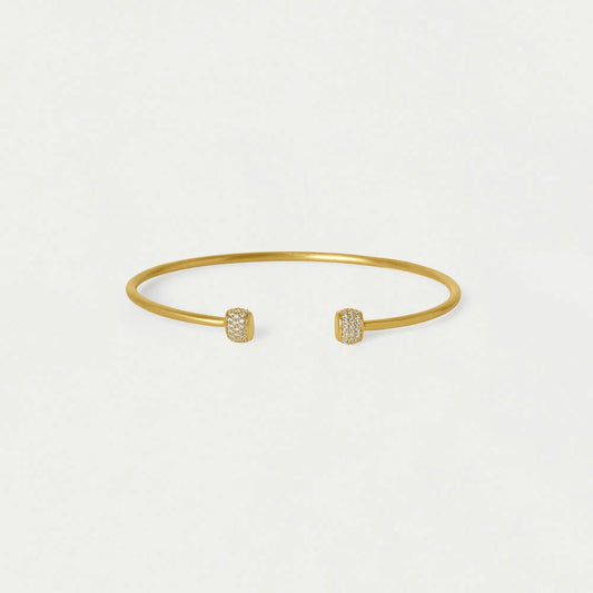Juliette Pave Twist Bangle - Gold