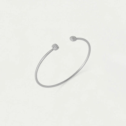 Juliette Pave Twist Bangle - Silver