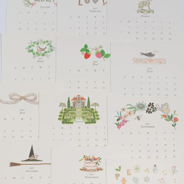 2027 Karen Adams Boxed Desk Calendar