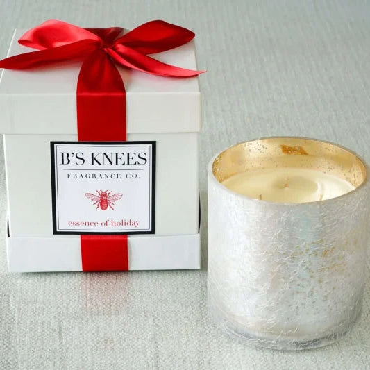 Essence of Holiday 3 Wick White Gold Candle