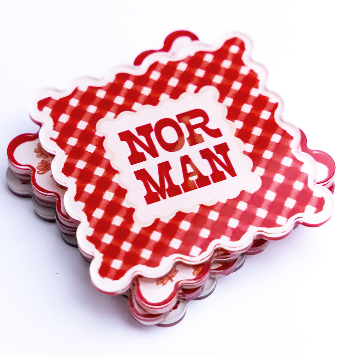 Norman Scalloped Acrylic Coasters (Set of 4)