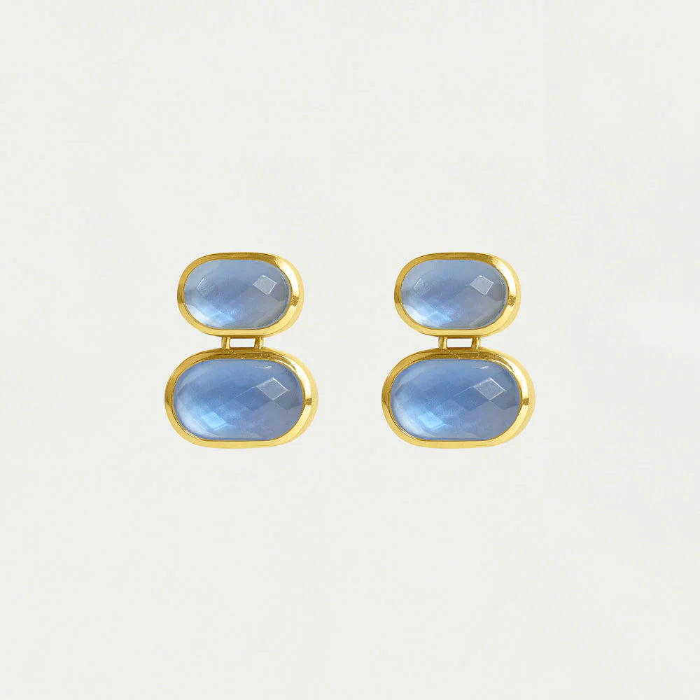 Mercer Double Gemstone Drops - Midnight Blue