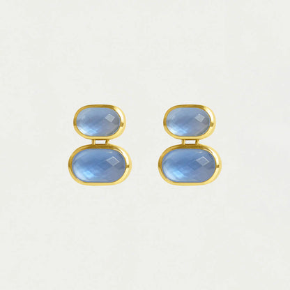 Mercer Double Gemstone Drops - Midnight Blue