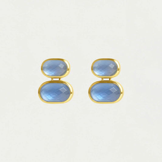 Mercer Double Gemstone Drops - Midnight Blue