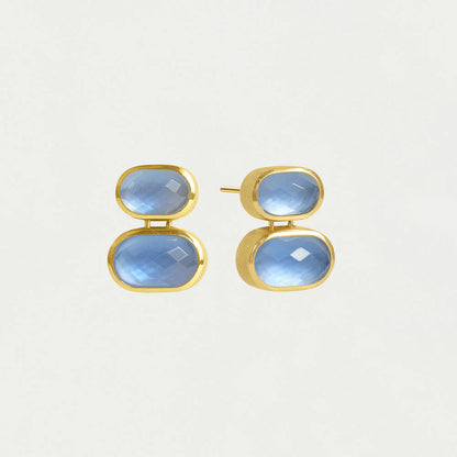 Mercer Double Gemstone Drops - Midnight Blue
