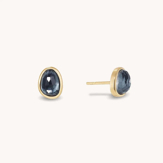 Cala Studs - Iridescent Hematite
