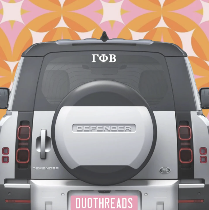 Sorority Car Decal