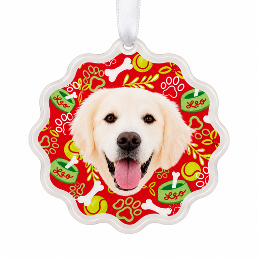 Holiday Pup Portrait Ornament