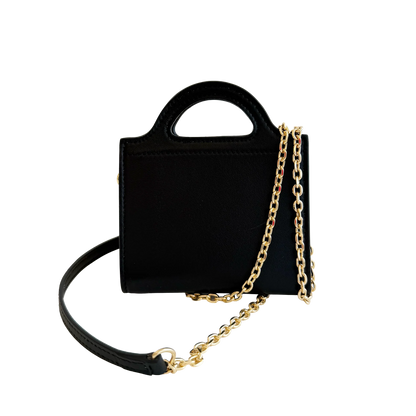 Fan-Fold Leather Crossbody Wallet